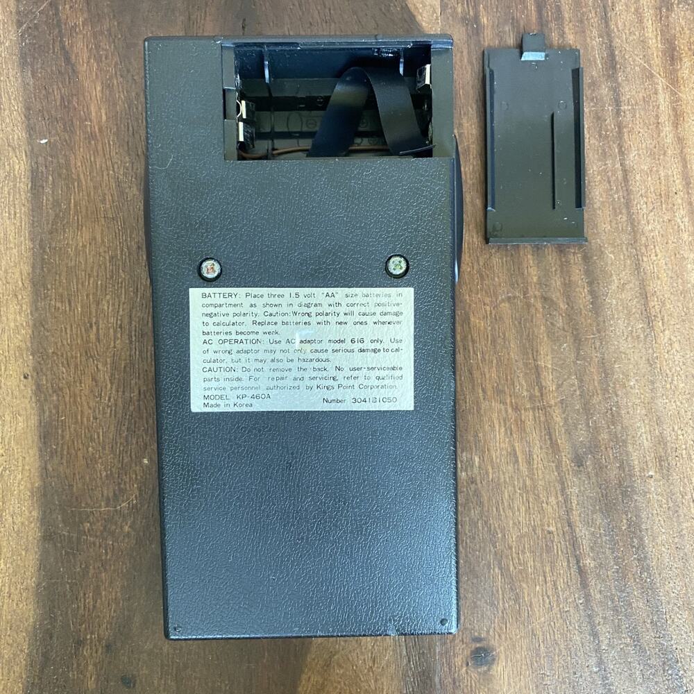 Vintage Kings Point KP-460A Calculator w/ Vinyl Case Working - Picture 7 of 10